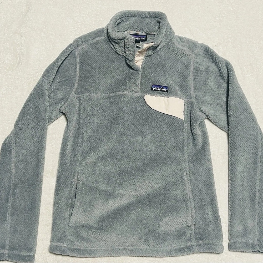 Patagonia Re-Tool Snap-T Fleece Pullover Gray Sweater Women’s Size Small